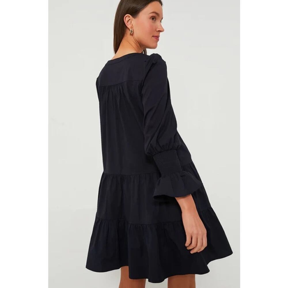 NWT Tuckernuck Pomander Place Navy Cotton Poplin Kenzo Dress Size M - Picture 4 of 12